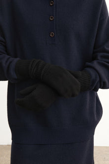 Merino Mittens, Black