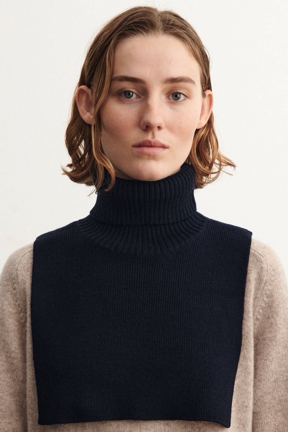 Merino neckwarmer, Navy