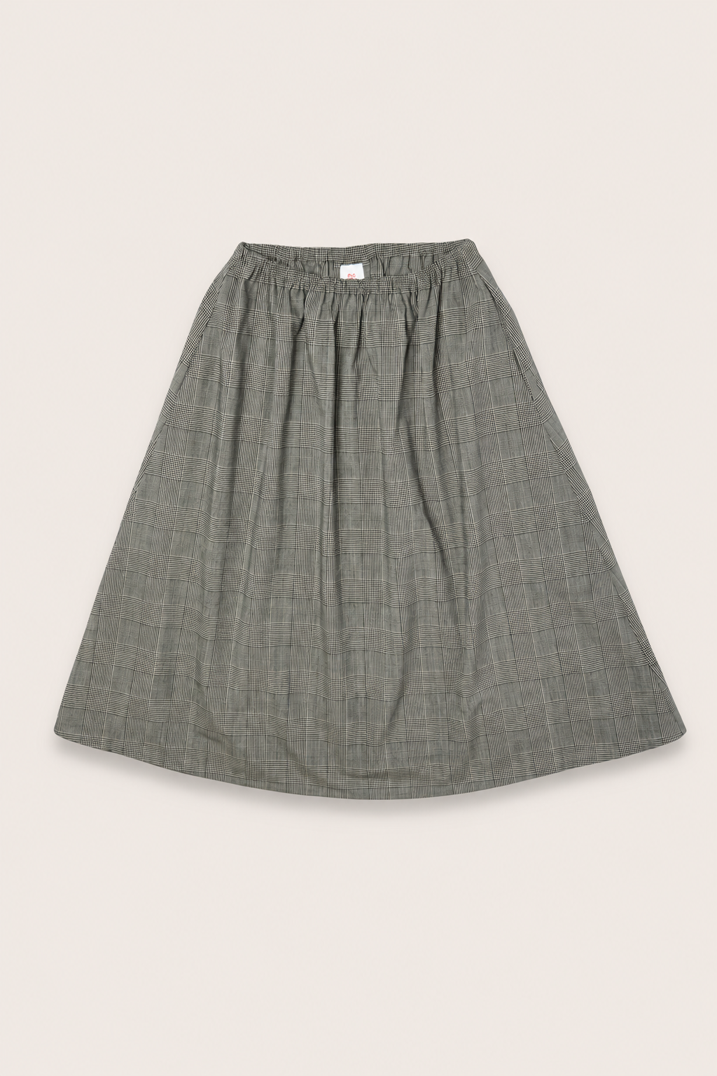Bianca HW Below Knee Skirt, Grey Check