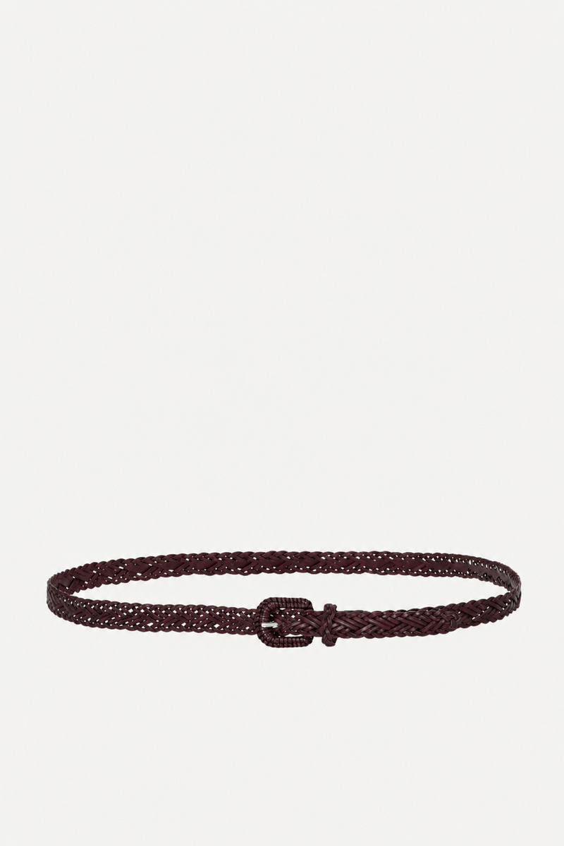 Gyda Braided Belt, Dark Brown