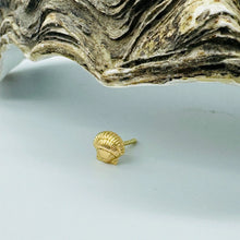 Heart Mussel Ørering, 18K Gold