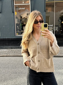 Vigga cardigan, OAT MELANGE