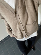 Vigga cardigan, OAT MELANGE