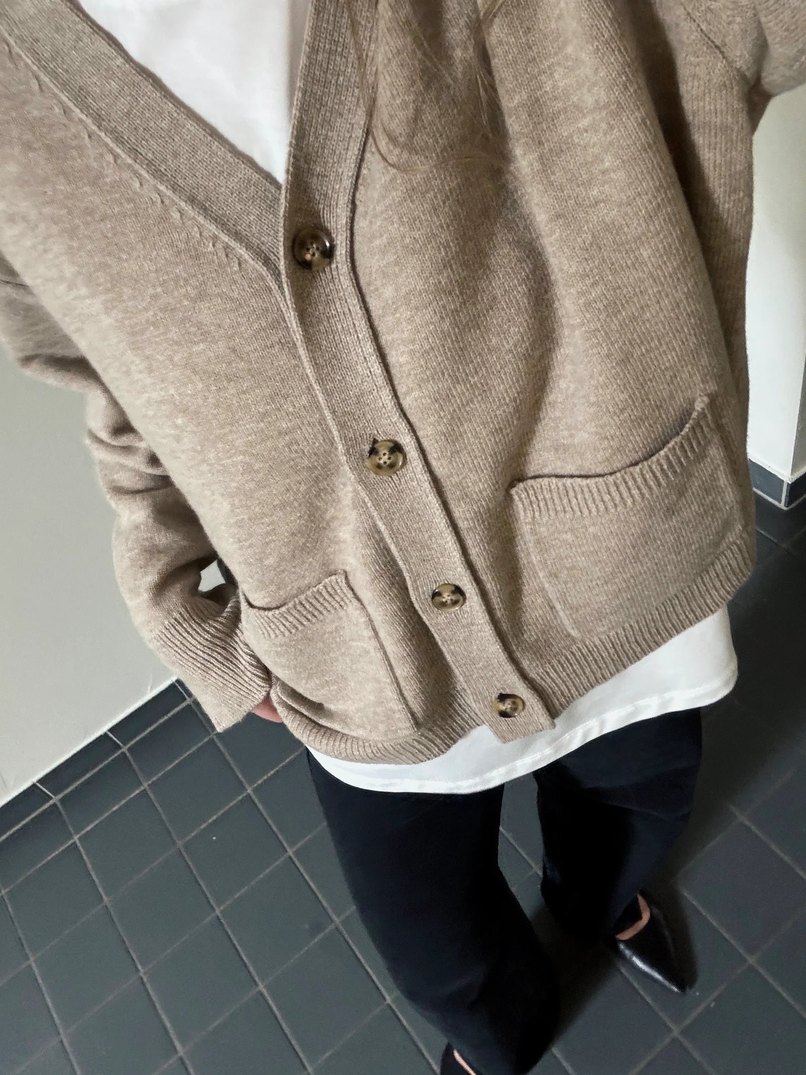 Vigga cardigan, OAT MELANGE