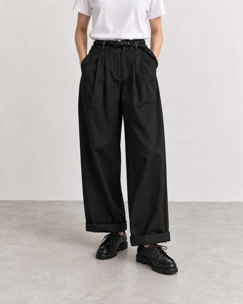 LouLou Cotton Pants, Black