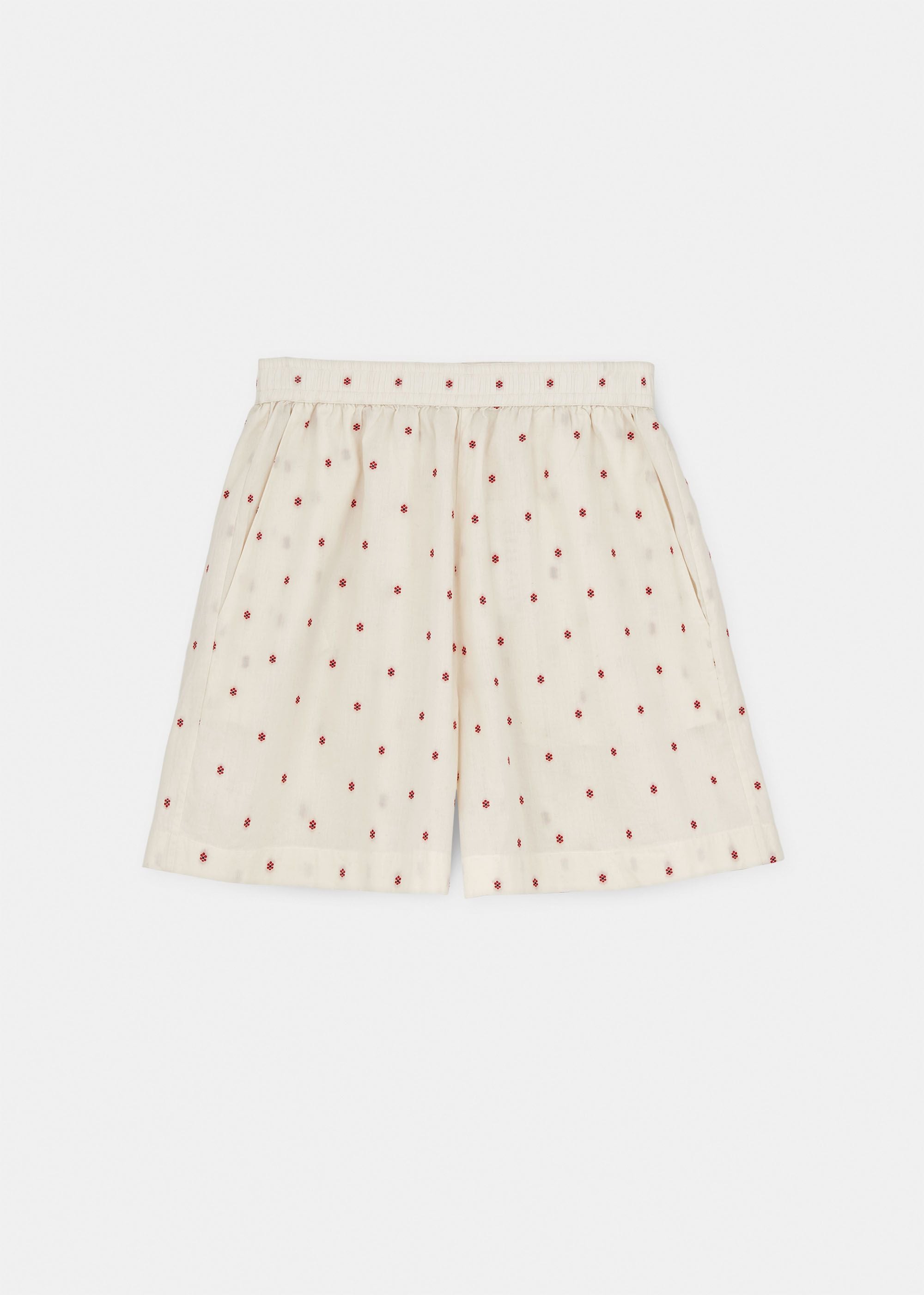 Lulu Shorts Flore, Mix Creme