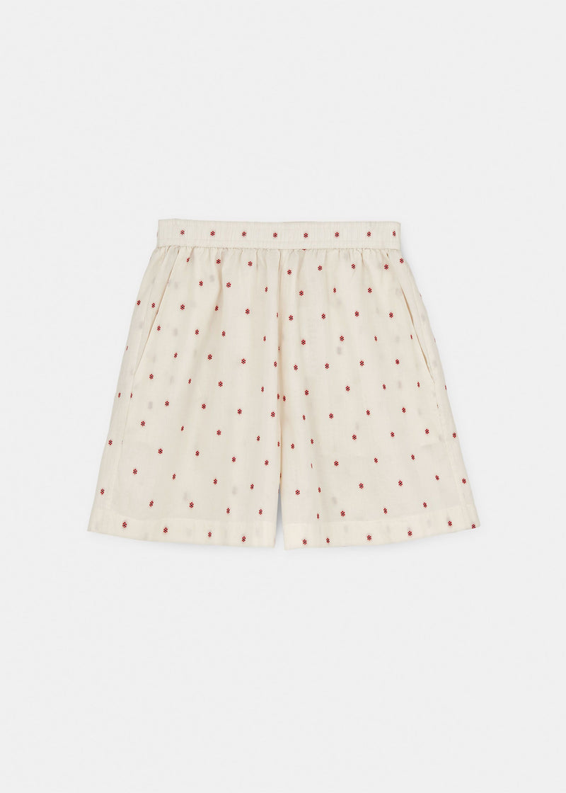 Lulu Shorts Flore, Mix Creme