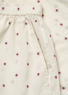 Lulu Shorts Flore, Mix Creme