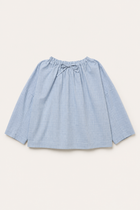 Magrethe LS Tie Top, Mini Blue check