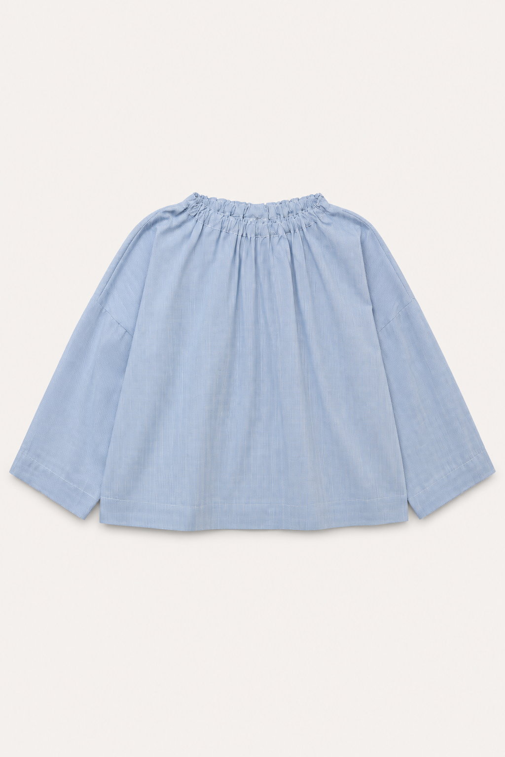 Magrethe LS Tie Top, Mini Blue check