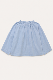 Magrethe LS Tie Top, Mini Blue check
