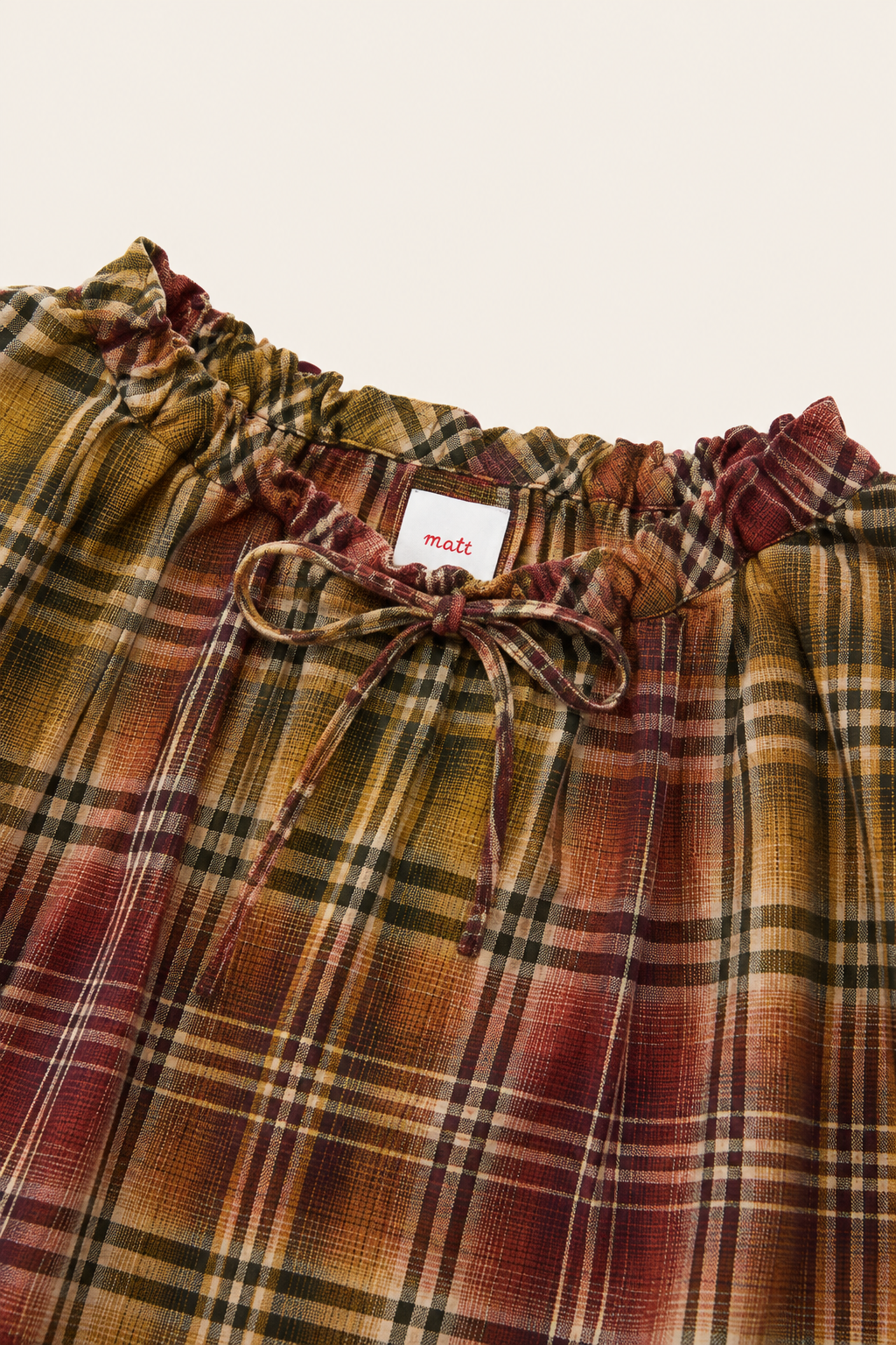 Magrethe LS Tie Top, Multi Check