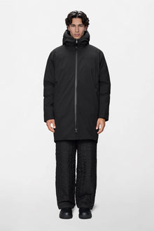 Sarna Long Puffer Jacket, Black