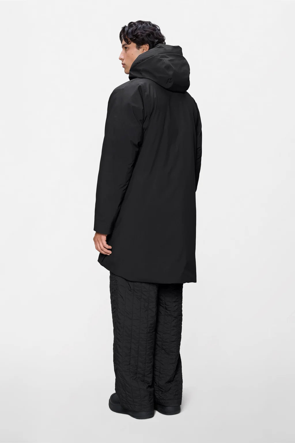 Sarna Long Puffer Jacket, Black