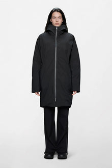 Sarna Long Puffer Jacket, Black