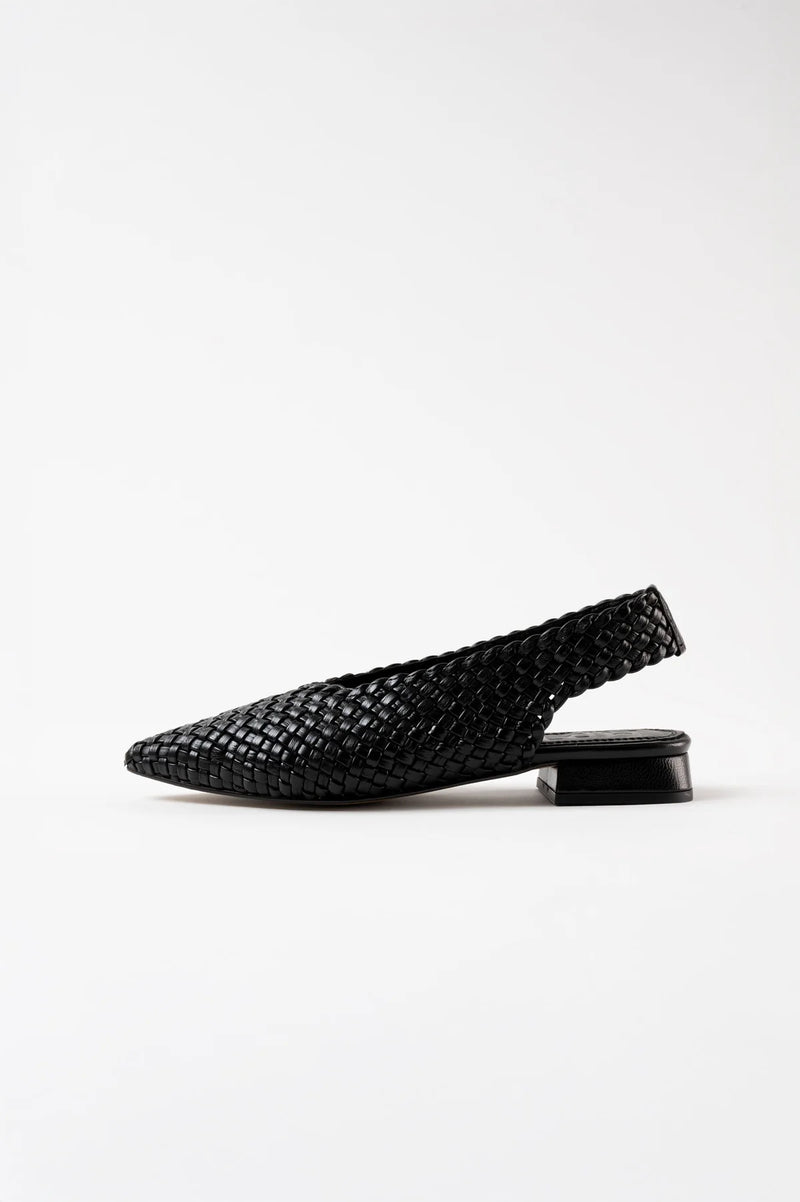 Soledad woven slingback sandal, Black