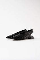 Soledad woven slingback sandal, Black