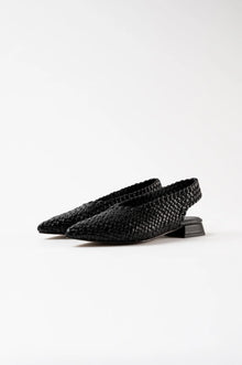 Soledad woven slingback sandal, Black