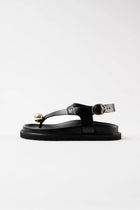 Spiaggia T-bar sandals, Black