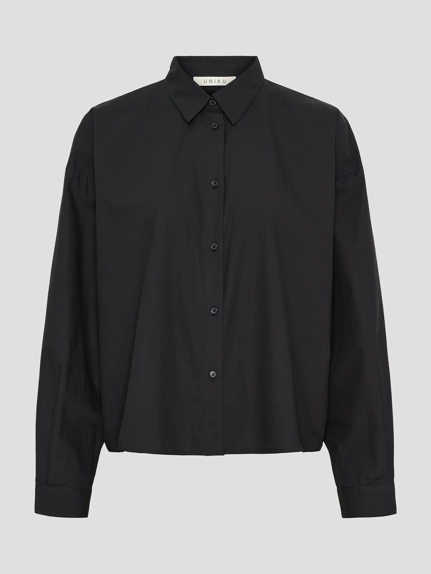 Ocean LS Cropped Shirt, Black