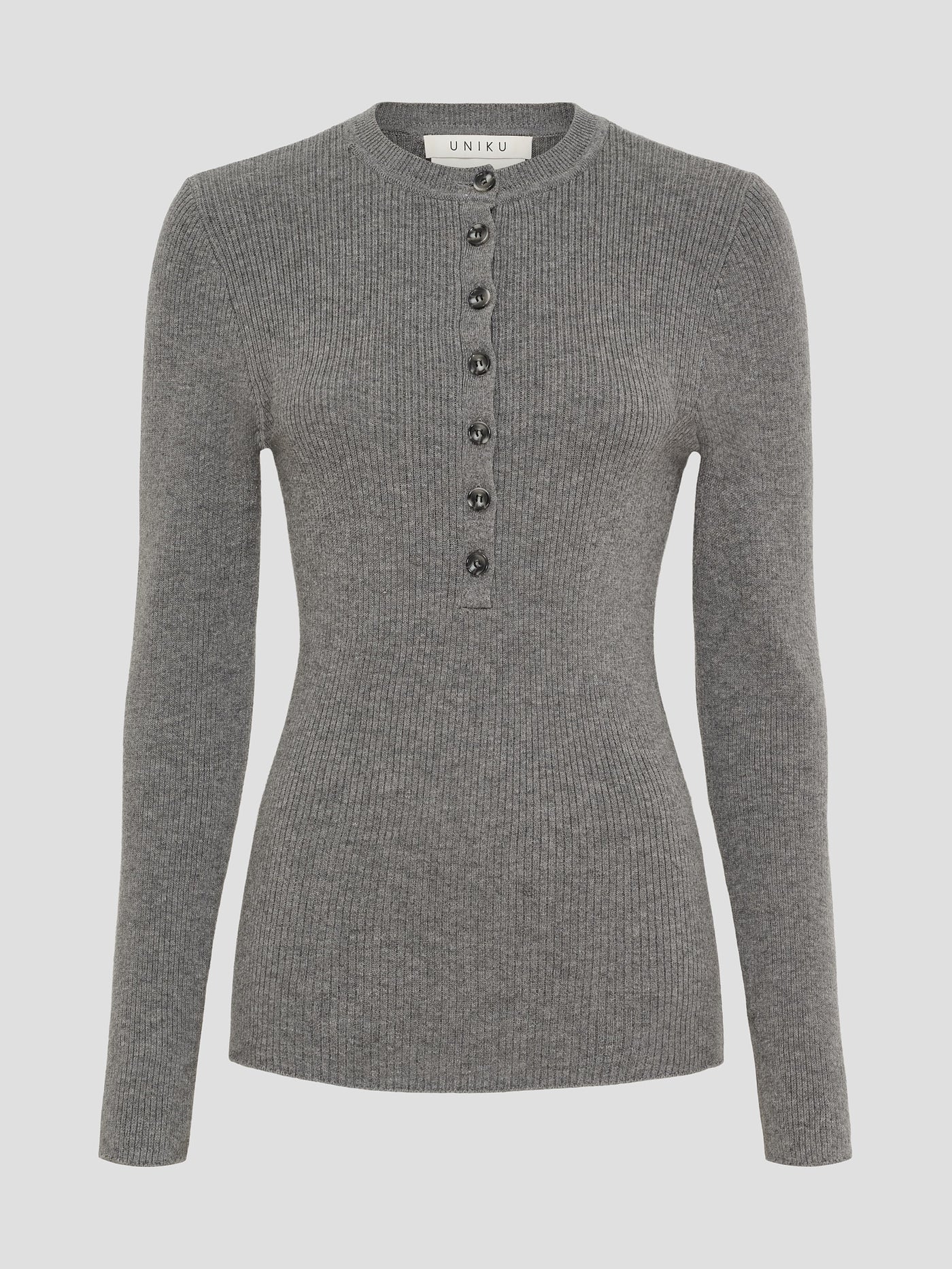 ASHLEY KNIT, GREY MELANGE