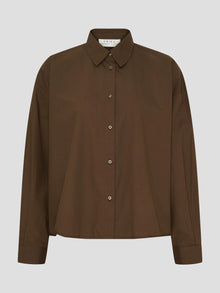 Ocean LS Cropped Shirt, Brown