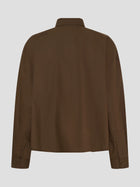 Ocean LS Cropped Shirt, Brown