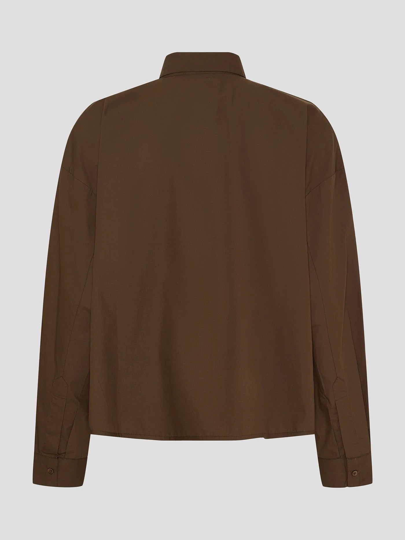 Ocean LS Cropped Shirt, Brown