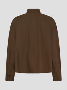 Ocean LS Cropped Shirt, Brown