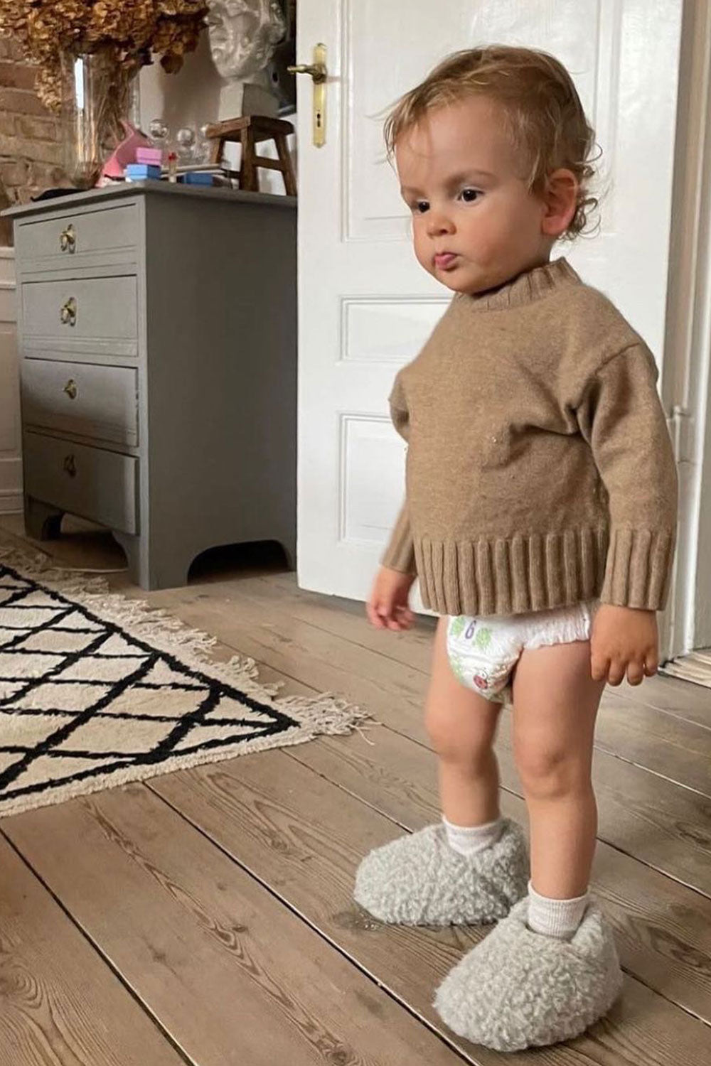 Slippers CHILDREN, Taupe